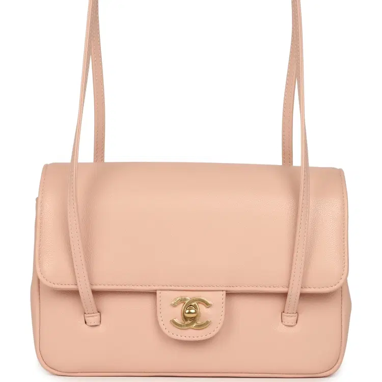 Chanel Small Preppy Coco Flap Bag Light Pink Shiny Caviar Brushed Gold Hardware-Hover-Image