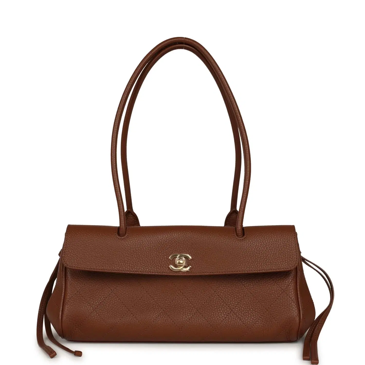 Chanel Small "Urban Essential" East West Shopping Tote Brown Caviar Gold Hardware