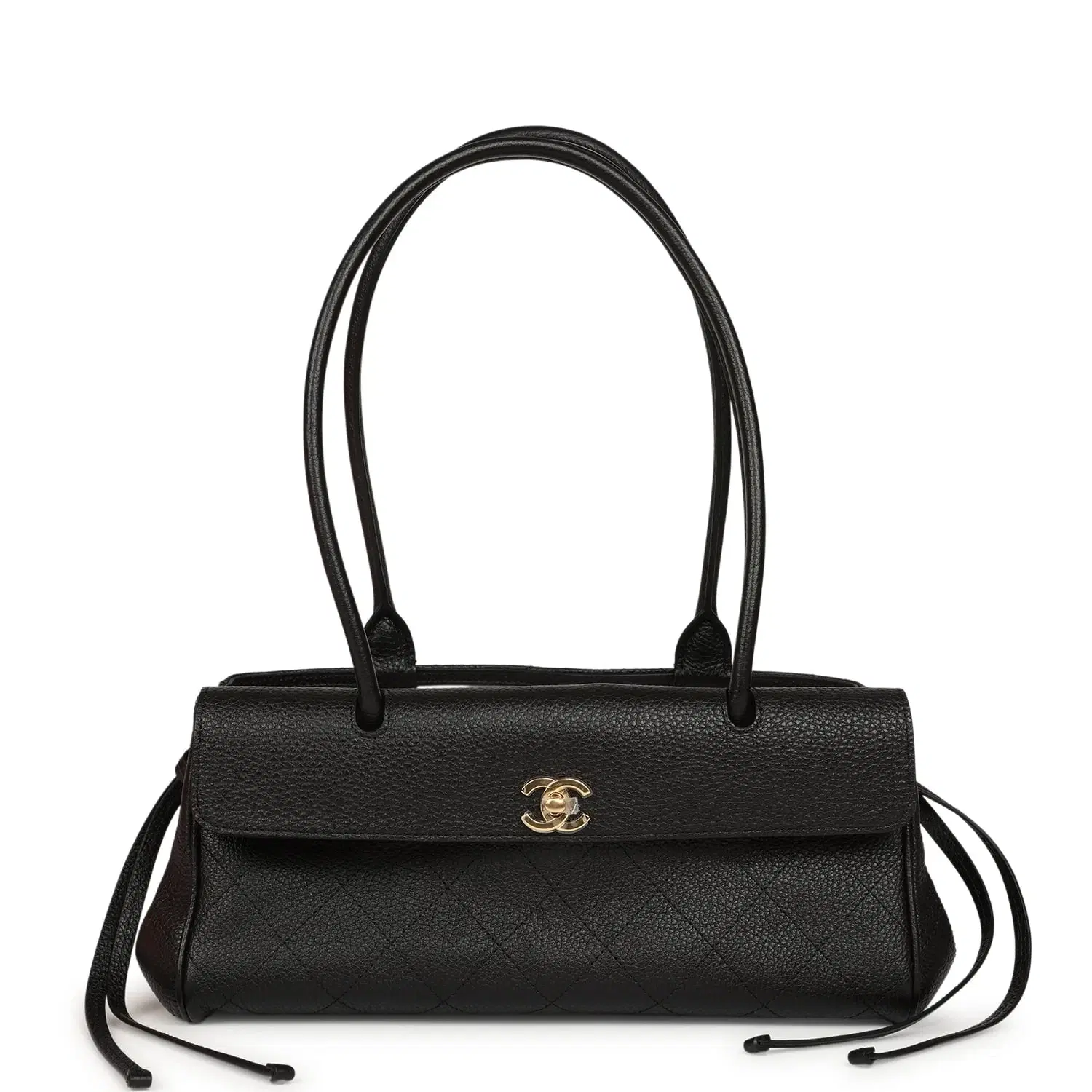 Chanel Small "Urban Essential" East West Shopping Tote Black Caviar Gold Hardware