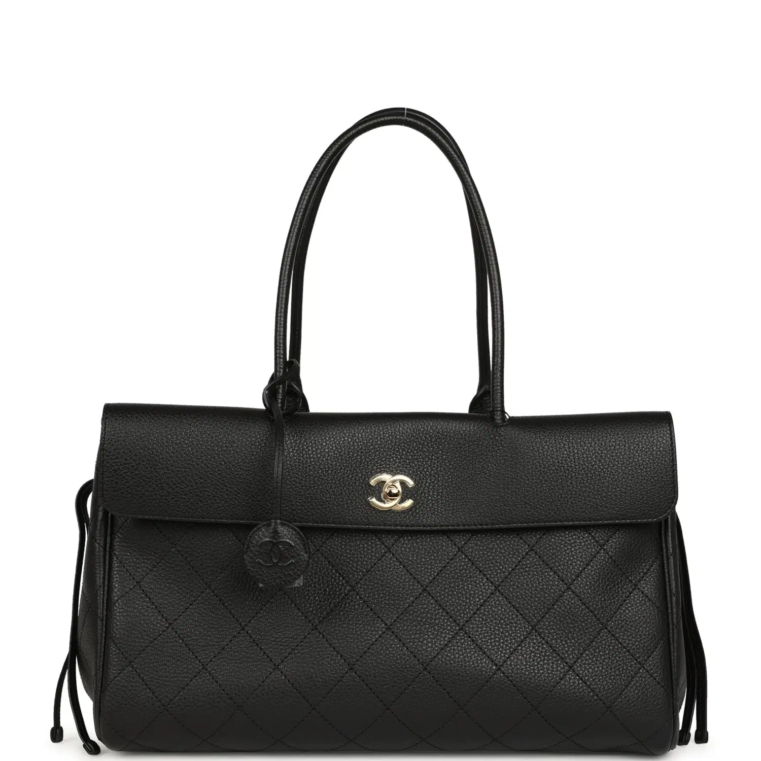 Chanel Medium "Urban Essential" East West Shopping Tote Black Caviar Gold Hardware