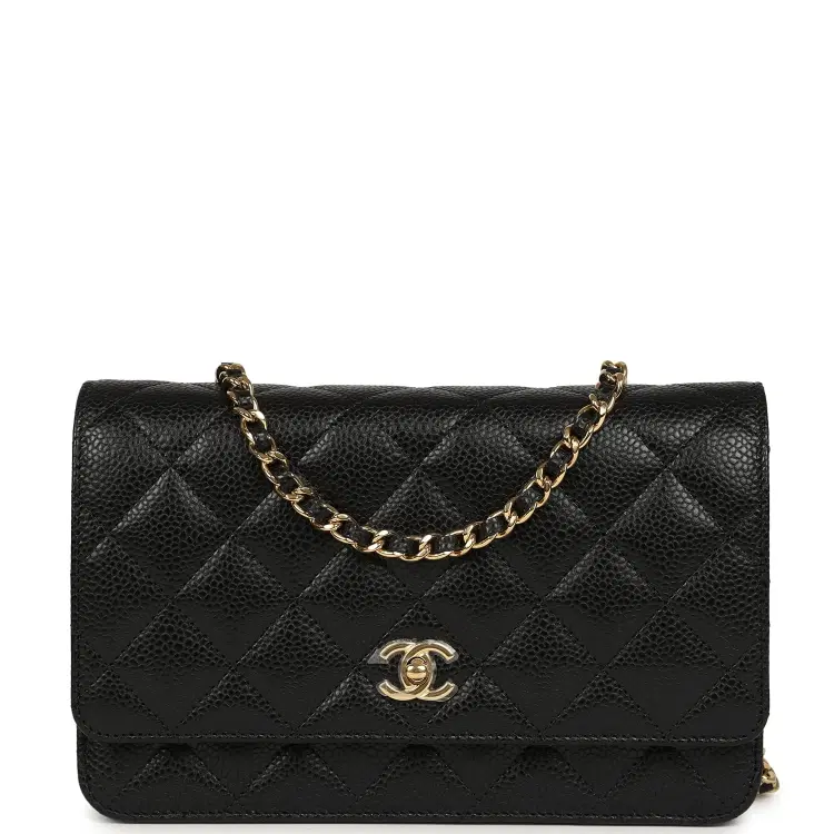 Chanel Wallet On Chain WOC Black Caviar Gold Hardware-Hover-Image