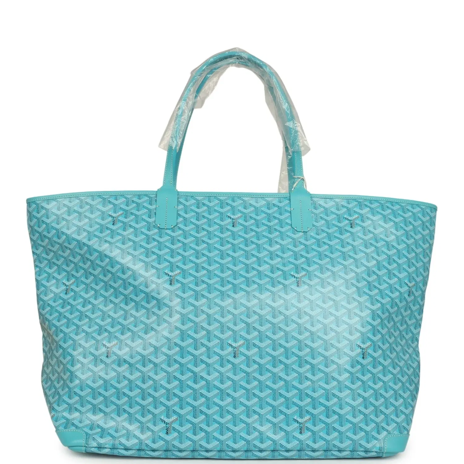 Goyard Goyardine Canvas Turquoise Artois GM Tote Palladium Hardware
