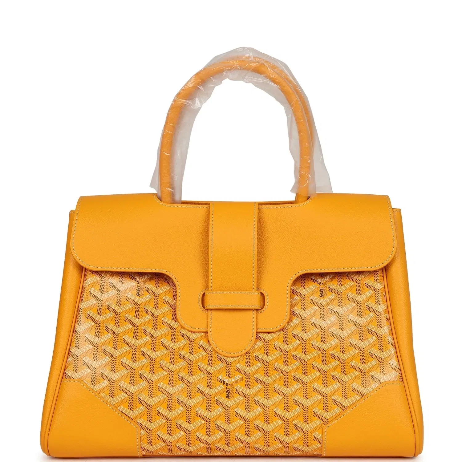 Goyard Saigon Tote Yellow Goyardine Canvas Palladium Hardware
