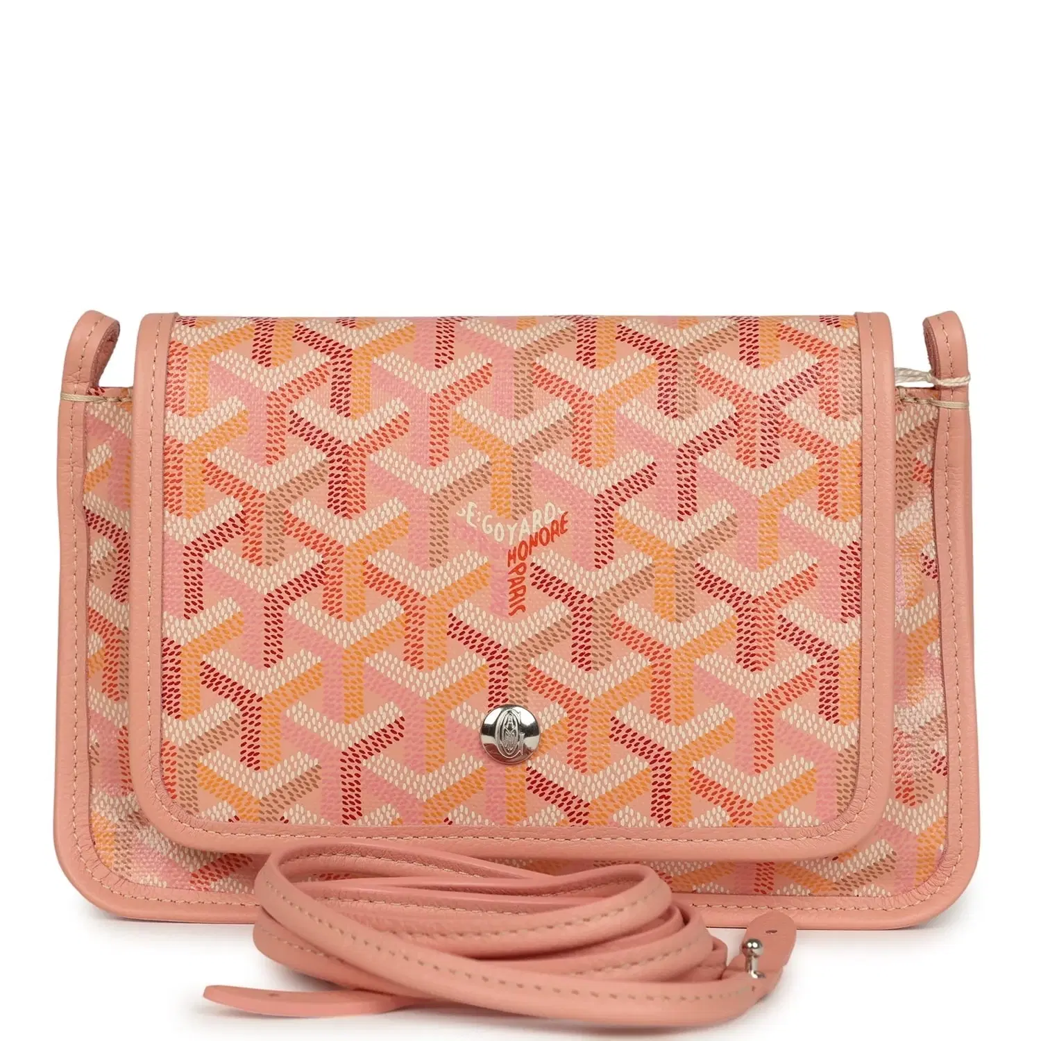 Goyard Plumet Pocket Wallet Powder Pink Goyardine Palladium Hardware