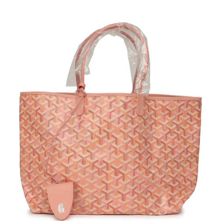 Goyard Goyardine Powder Pink Saint Louis PM Tote Palladium Hardware-Hover-Image