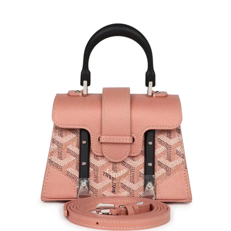 Goyard Saigon Structure Nano Pearly Coral Goyardine Palladium Hardware-Hover-Image