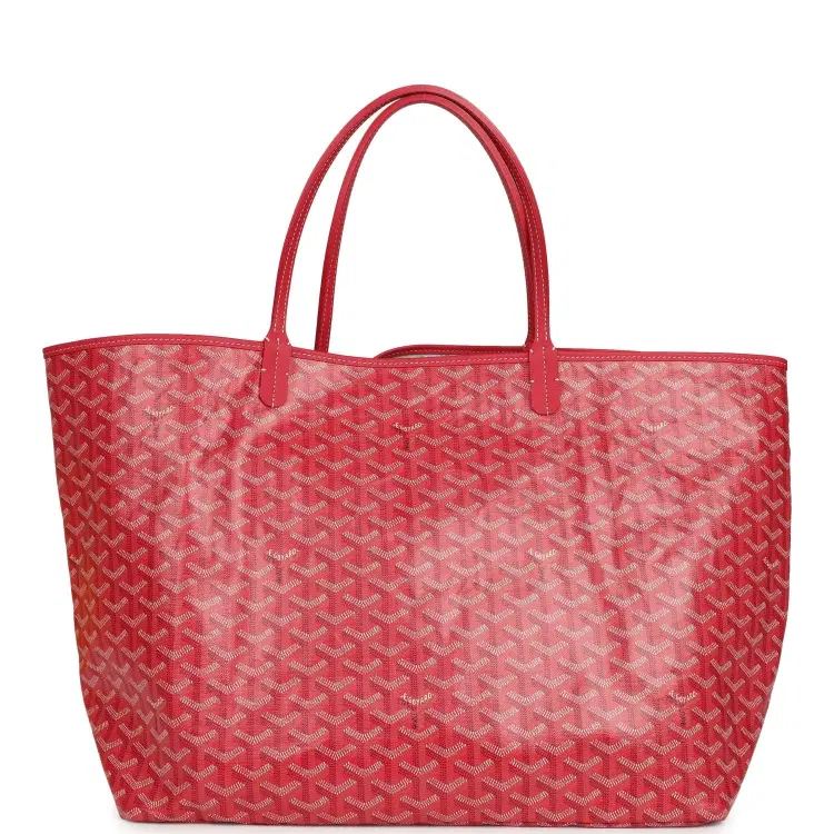 Goyard Goyardine Fuchsia Saint Louis GM Tote Bag Palladium Hardware-Hover-Image