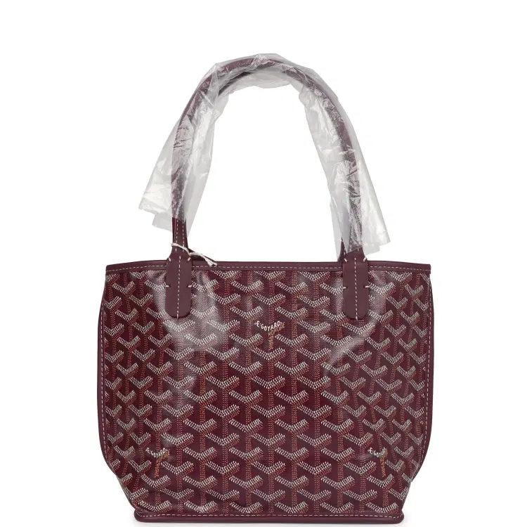 Goyard Goyardine Burgundy Anjou Mini Bag Palladium Hardware-Hover-Image