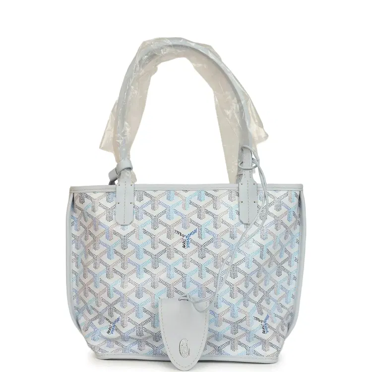 Goyard Goyardine Anjou Polar Blue Mini Bag Palladium Hardware-Hover-Image