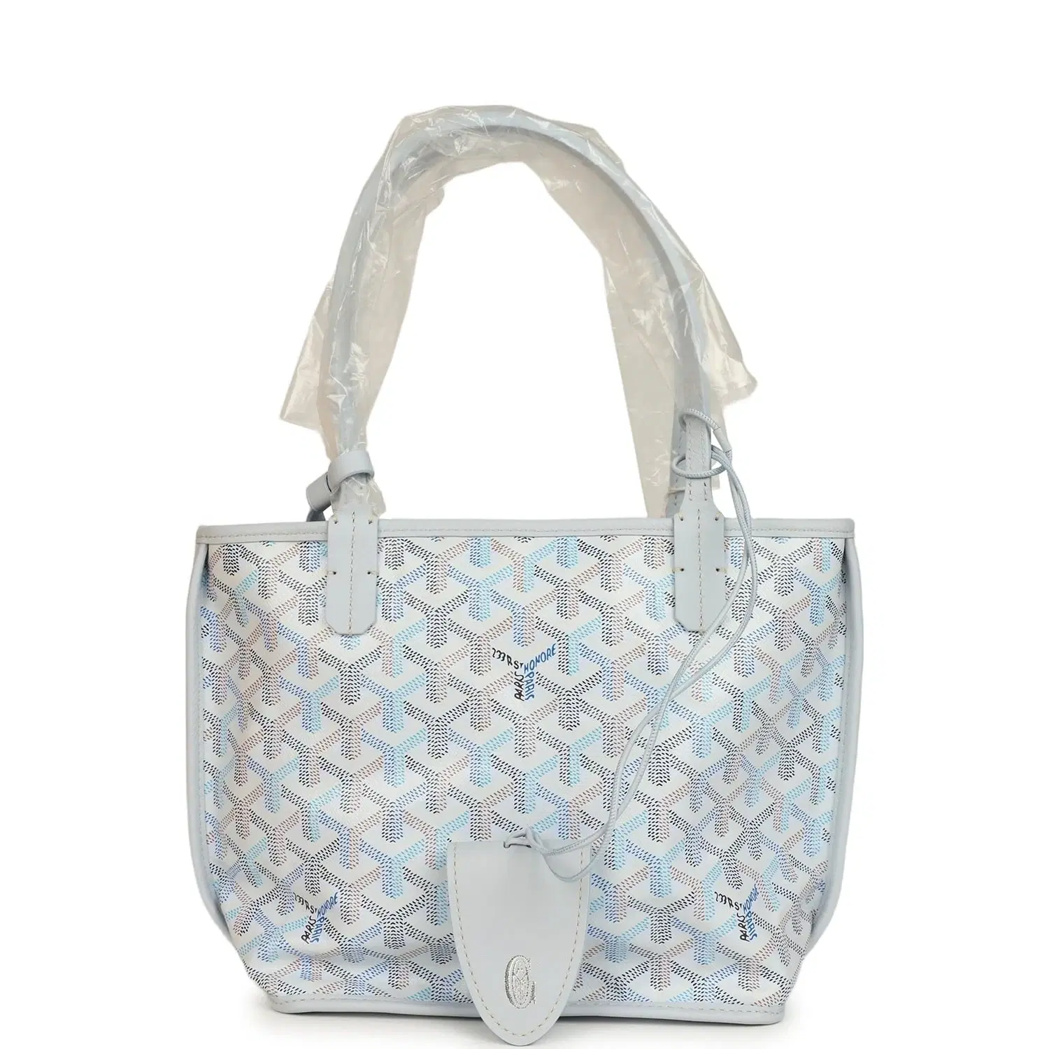 Goyard Goyardine Anjou Polar Blue Mini Bag Palladium Hardware