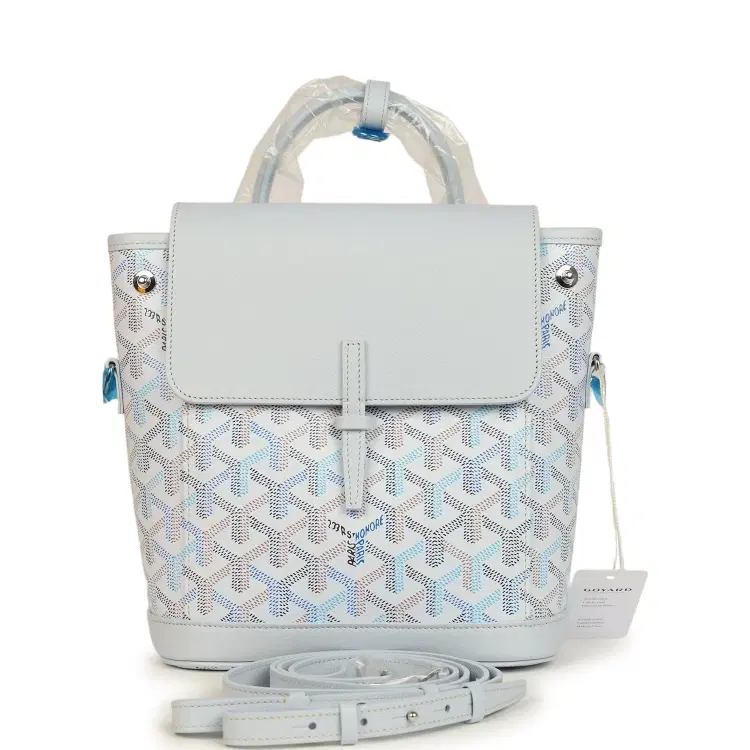 Goyard Goyardine Canvas Polar Blue Mini Alpin Backpack Palladium Hardware-Hover-Image