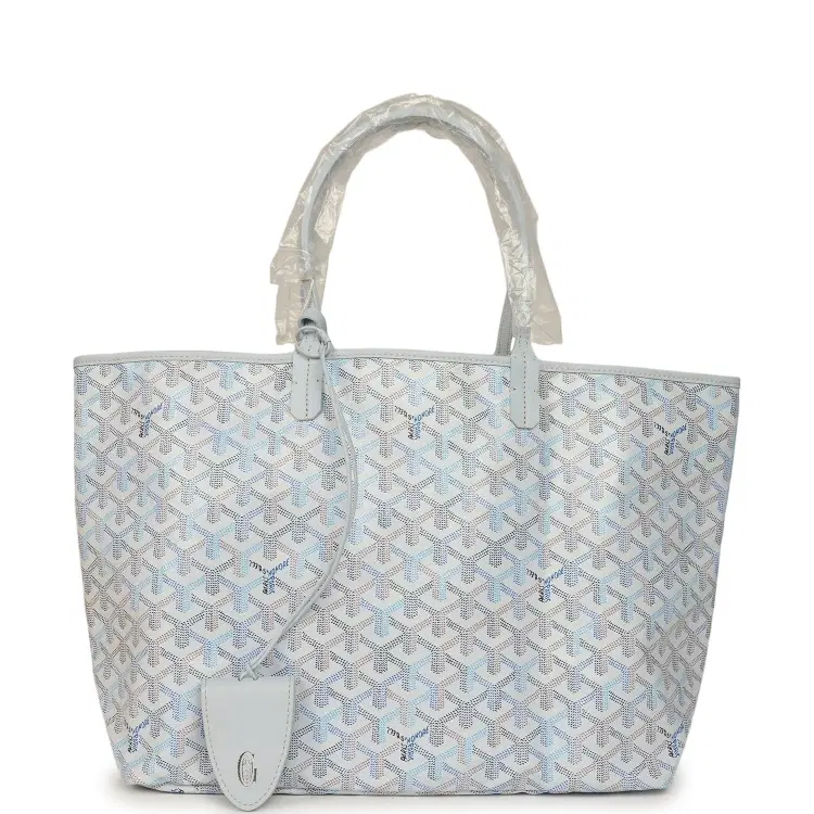 Goyard Goyardine Polar Blue Saint Louis PM Tote Palladium Hardware-Hover-Image
