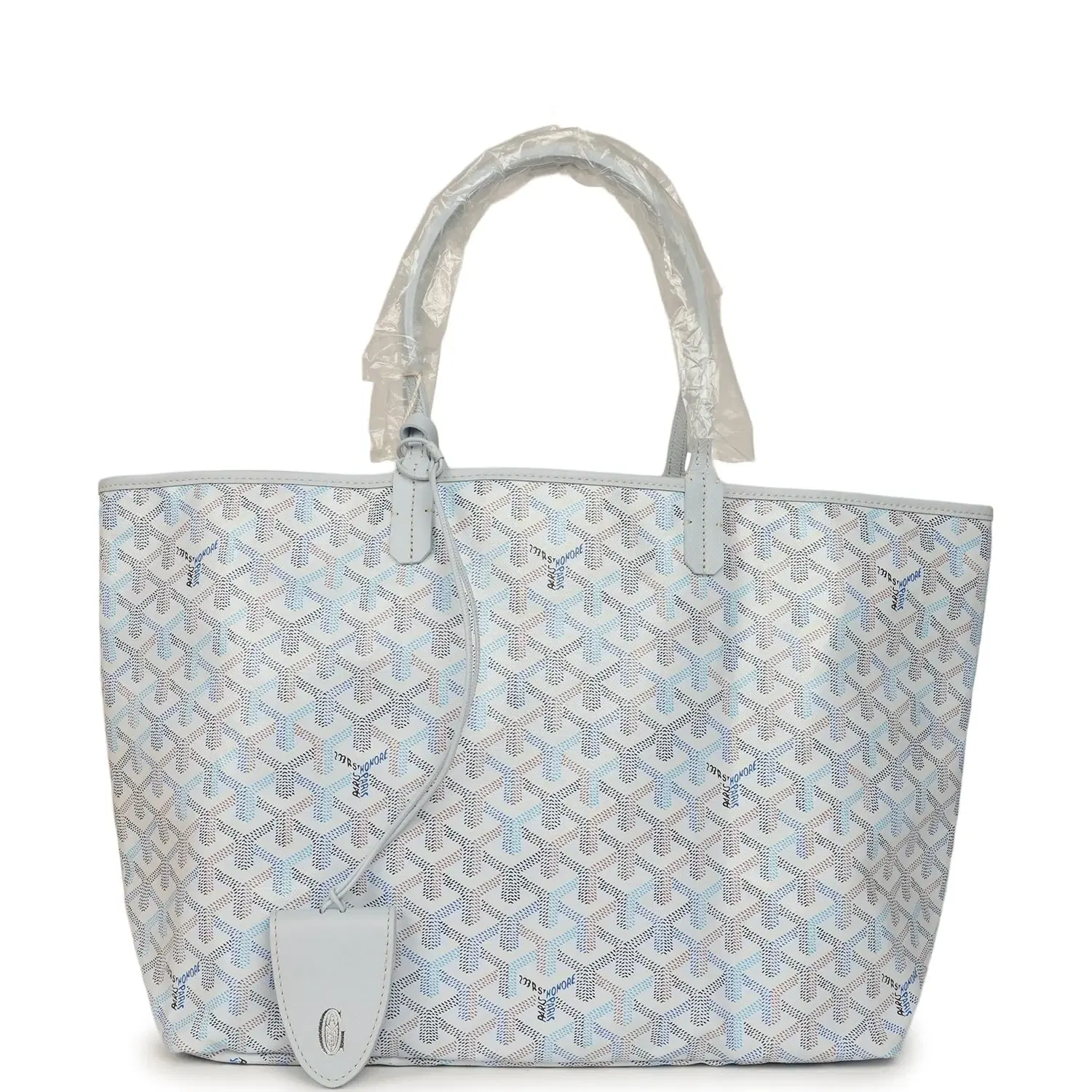 Goyard Goyardine Polar Blue Saint Louis PM Tote Palladium Hardware