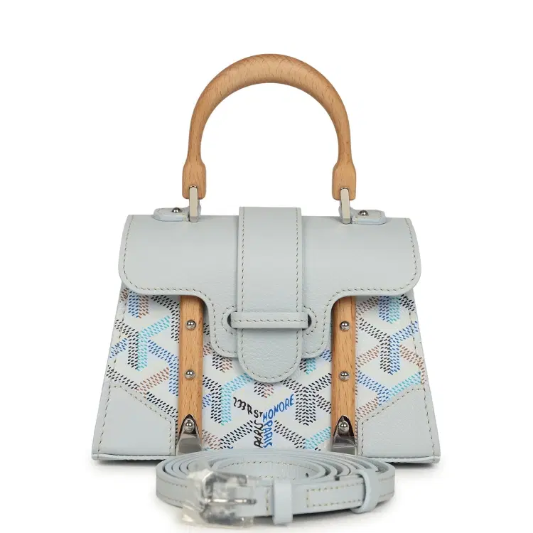 Goyard Goyardine Canvas Polar Blue Saigon Structure Nano Palladium Hardware-Hover-Image