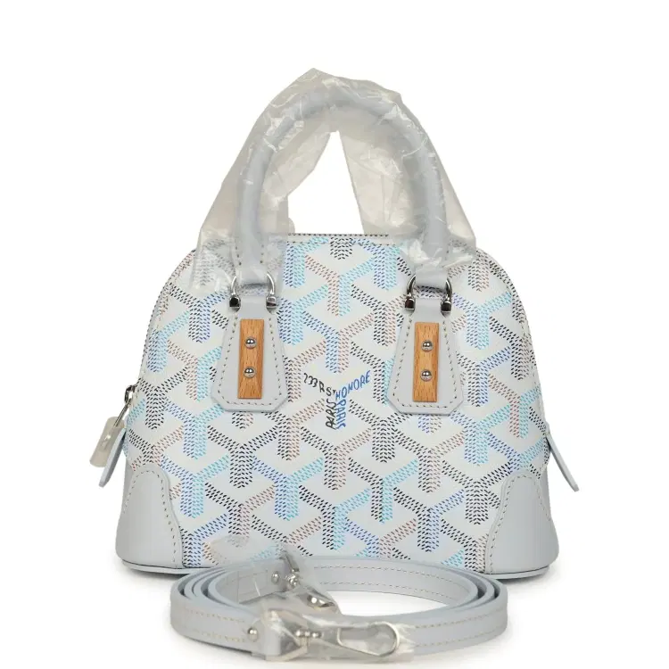 Goyard Goyardine Canvas Polar Blue Vendome Nano Bag Palladium Hardware-Hover-Image