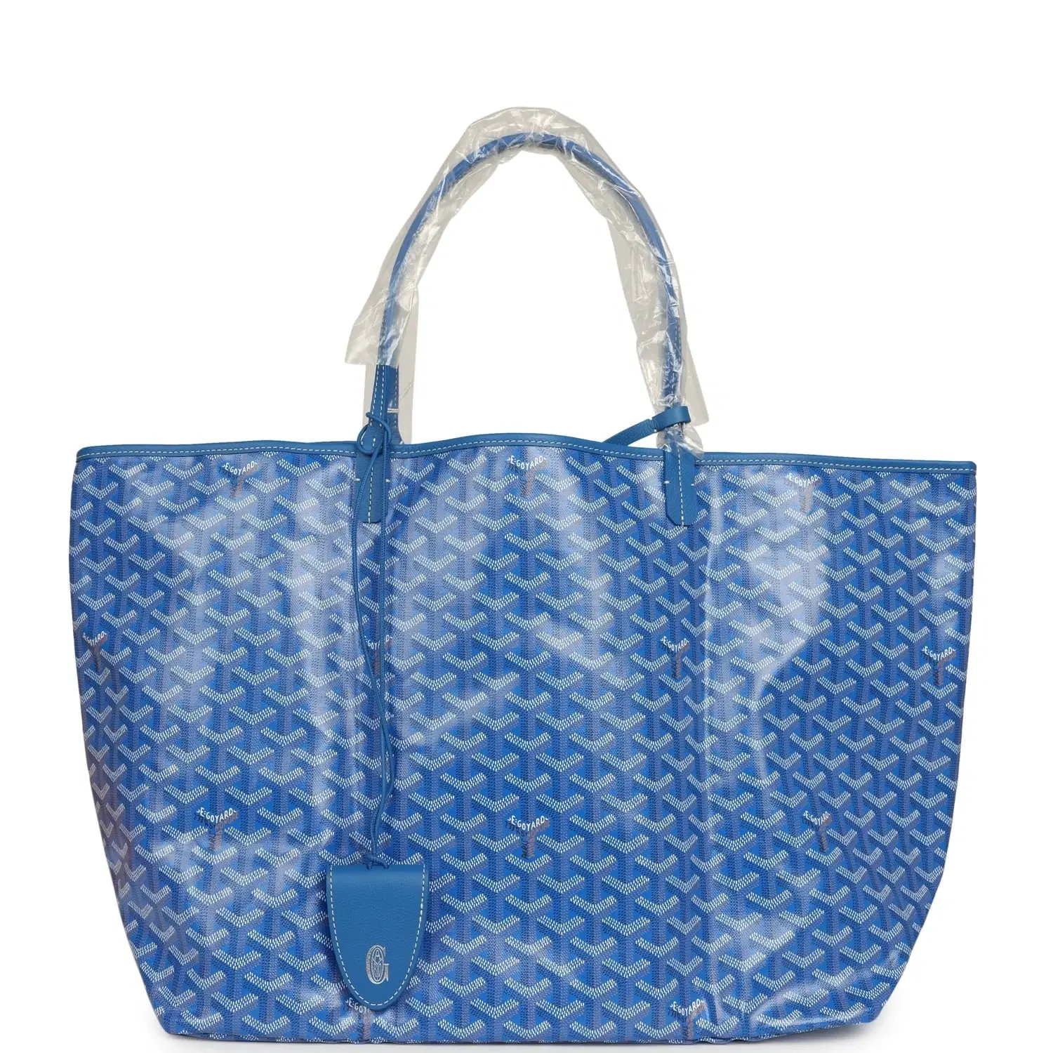 Goyard Goyardine Sky Blue Saint Louis GM Tote Bag Palladium Hardware