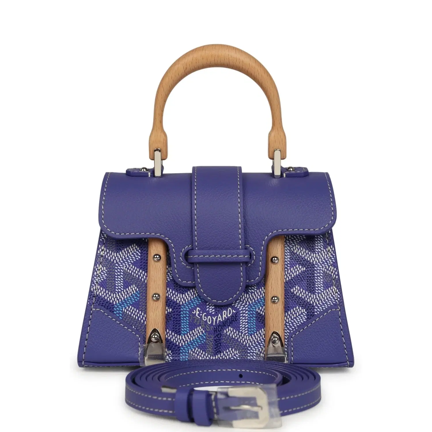 Goyard Goyardine Canvas Blueberry Purple Saigon Structure Nano Palladium Hardware