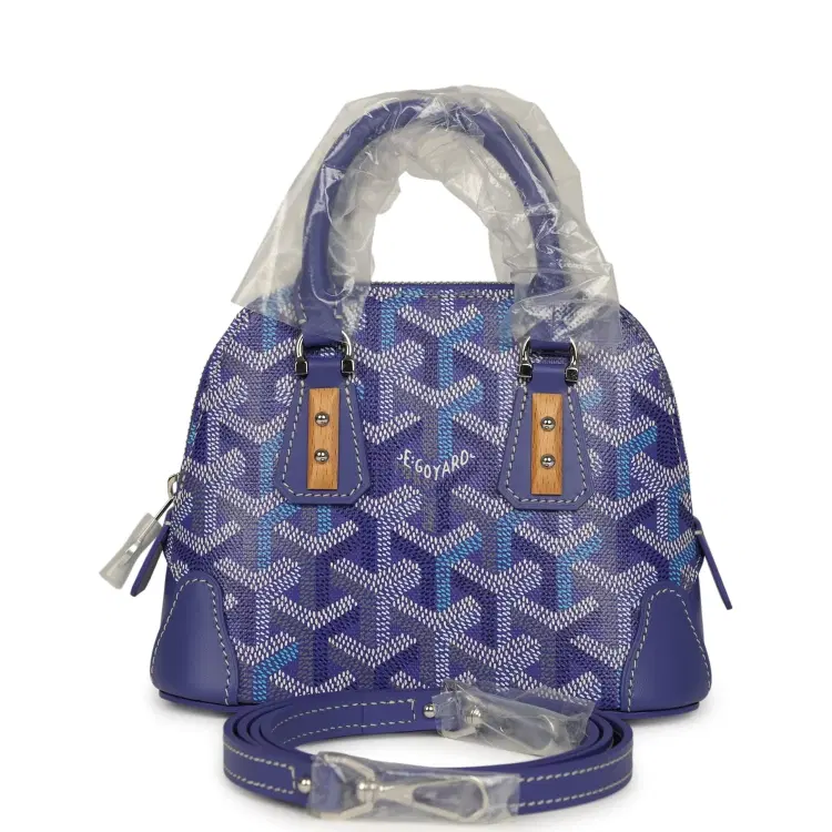 Goyard Goyardine Canvas Blueberry Purple Vendome Nano Bag Palladium Hardware-Hover-Image