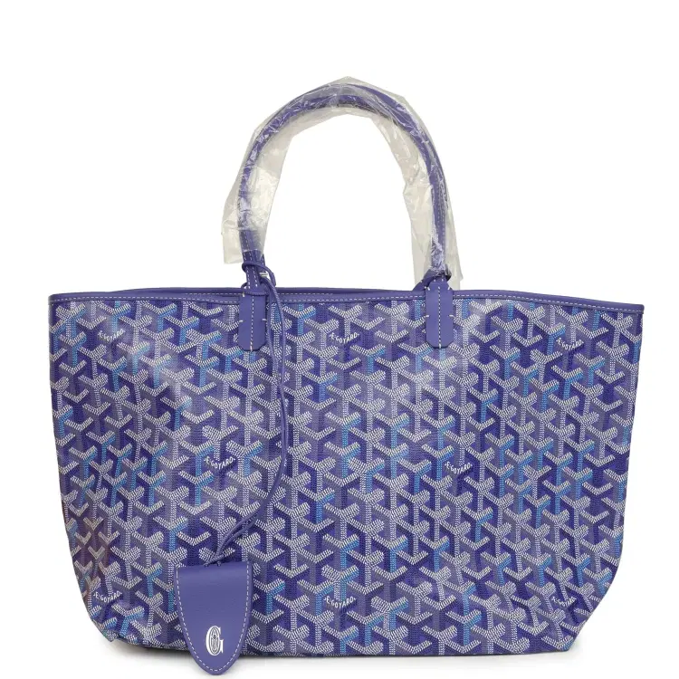 Goyard Goyardine Blueberry Purple Saint Louis PM Tote Palladium Hardware-Hover-Image