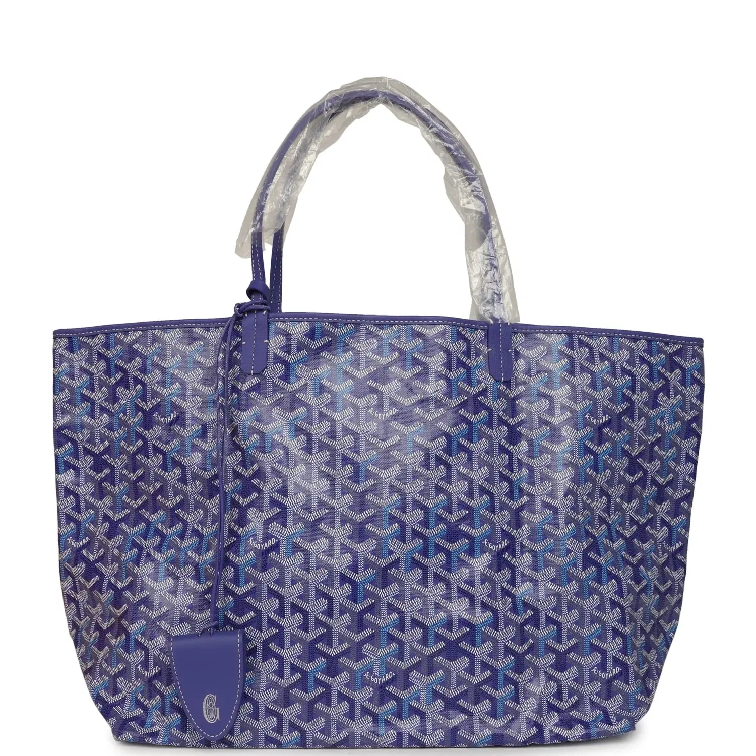 Goyard Goyardine Blueberry Purple Saint Louis GM Tote Palladium Hardware