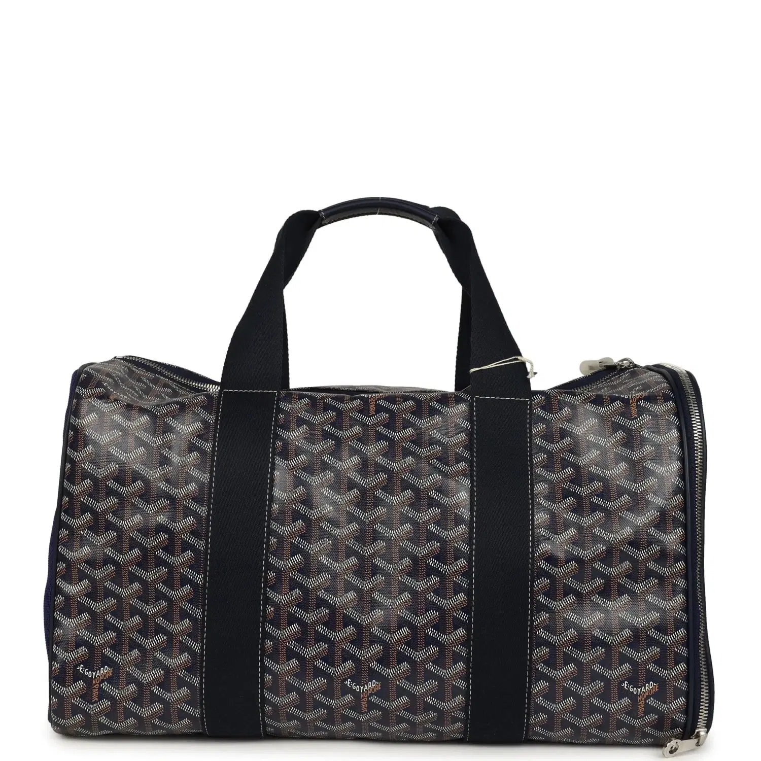 Goyard Goyardine Canvas Navy Blue Voltigeur MM Pet Carrier Bag Palladium Hardware