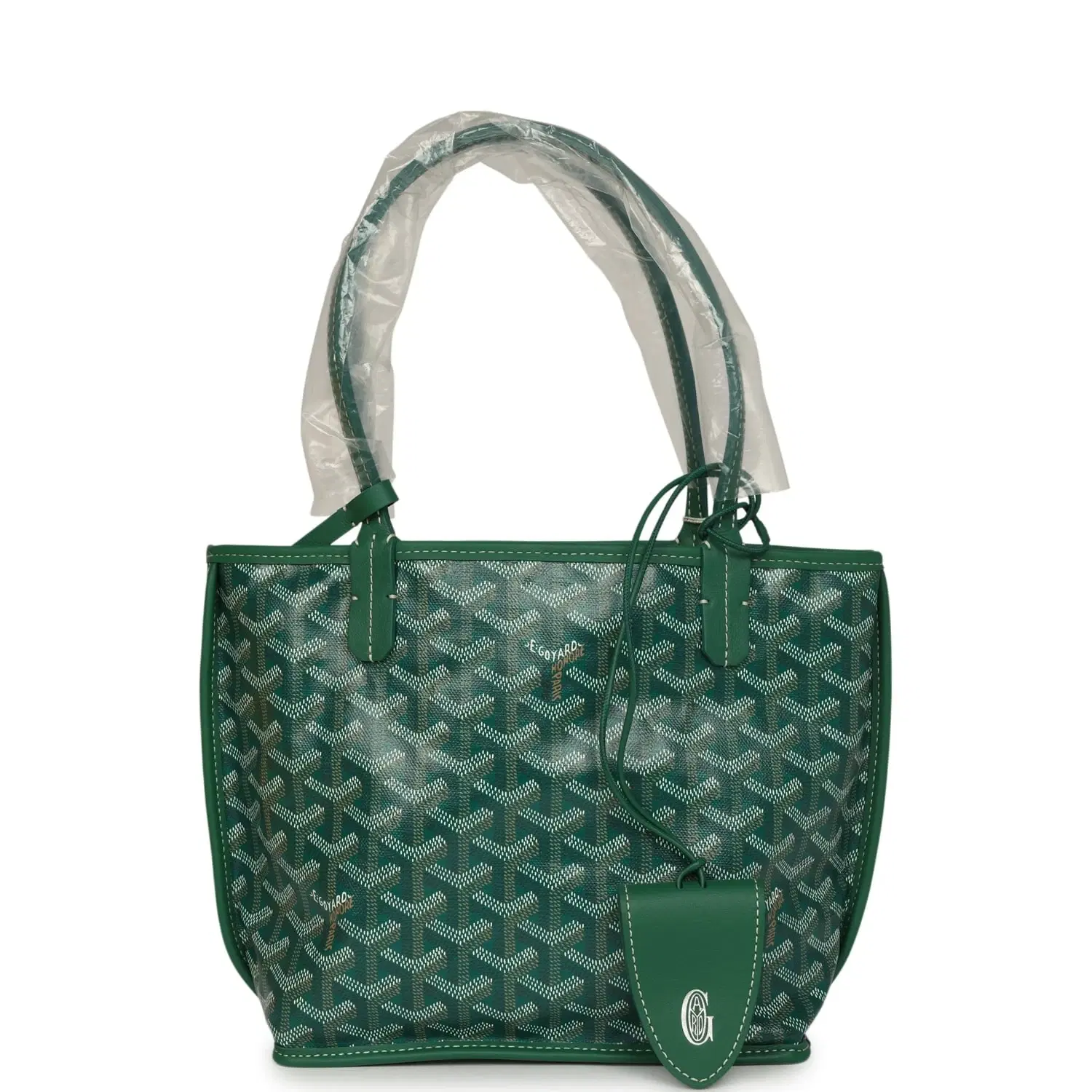 Goyard Goyardine Anjou Green Mini Bag Palladium Hardware