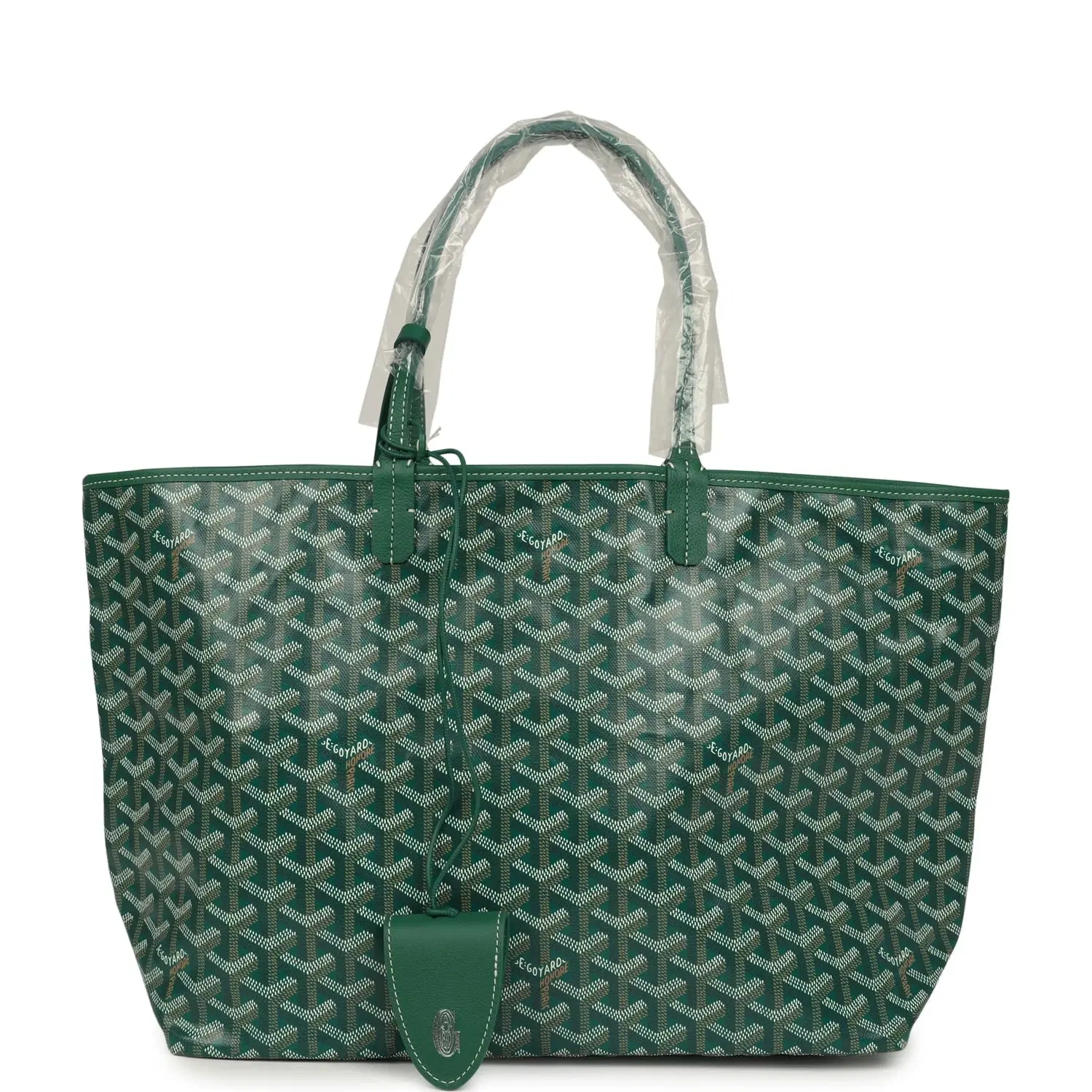 Goyard Goyardine Green Saint Louis PM Tote Bag Palladium Hardware