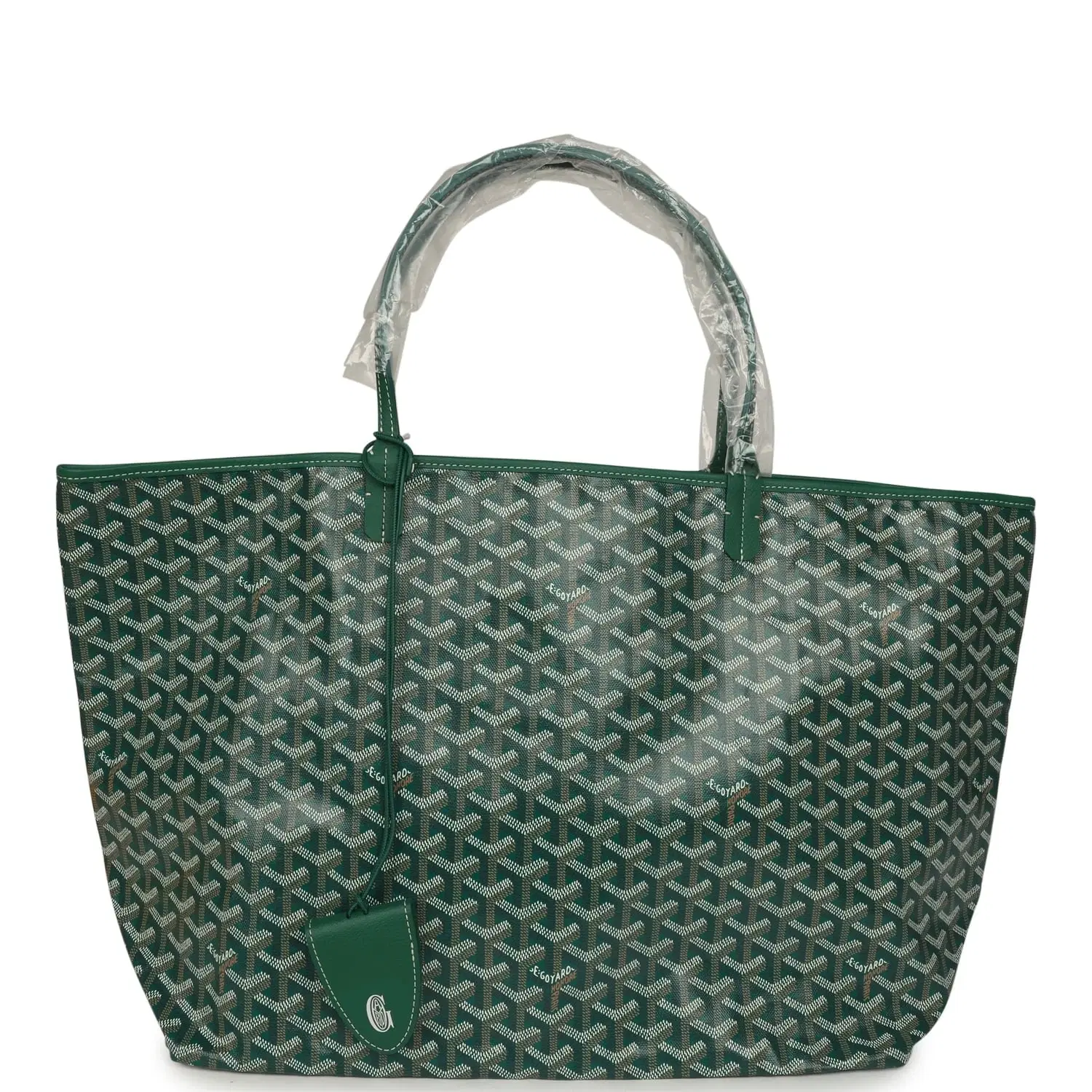 Goyard Goyardine Green Saint Louis GM Tote Bag Palladium Hardware