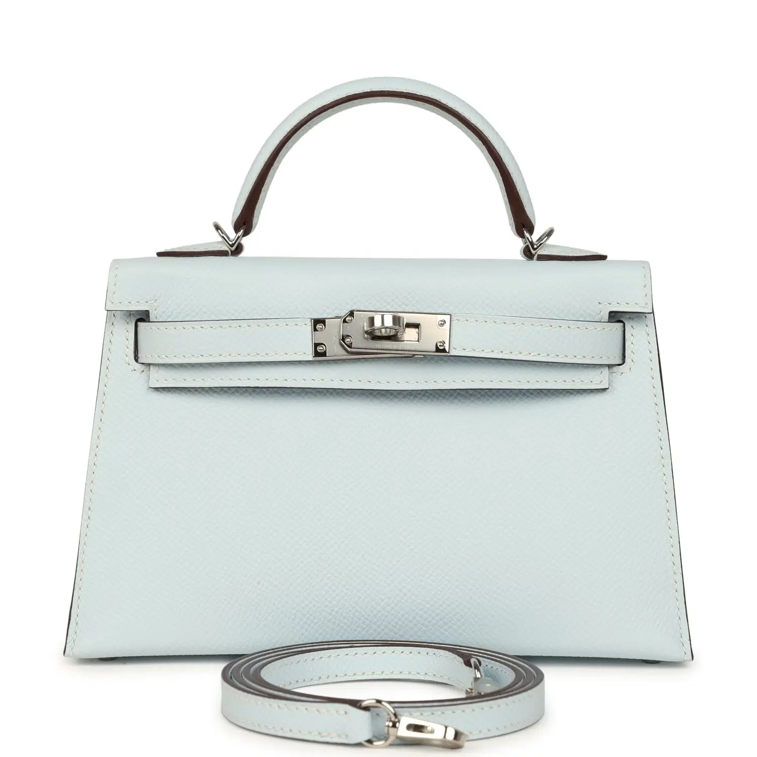 Hermes Kelly Sellier 20 Bleu Brume Epsom Palladium Hardware