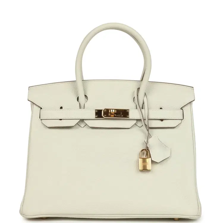 Pre-owned Hermes Birkin 30 Mushroom Togo Gold Hardware-Hover-Image