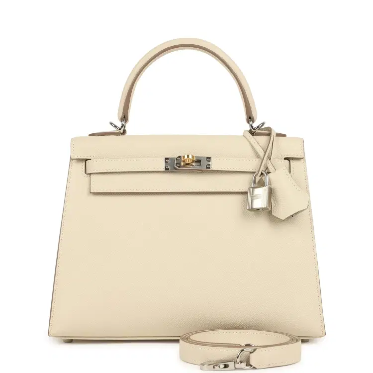 Hermes Kelly Sellier 25 Craie Epsom Electrum Hardware-Hover-Image