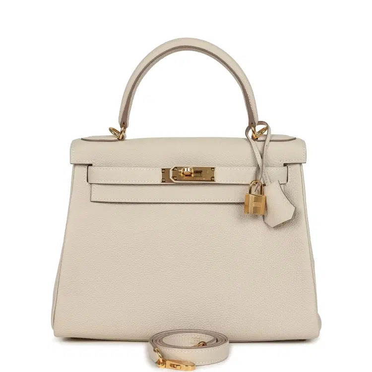 Hermes Kelly Retourne 28 Craie Togo Gold Hardware-Hover-Image