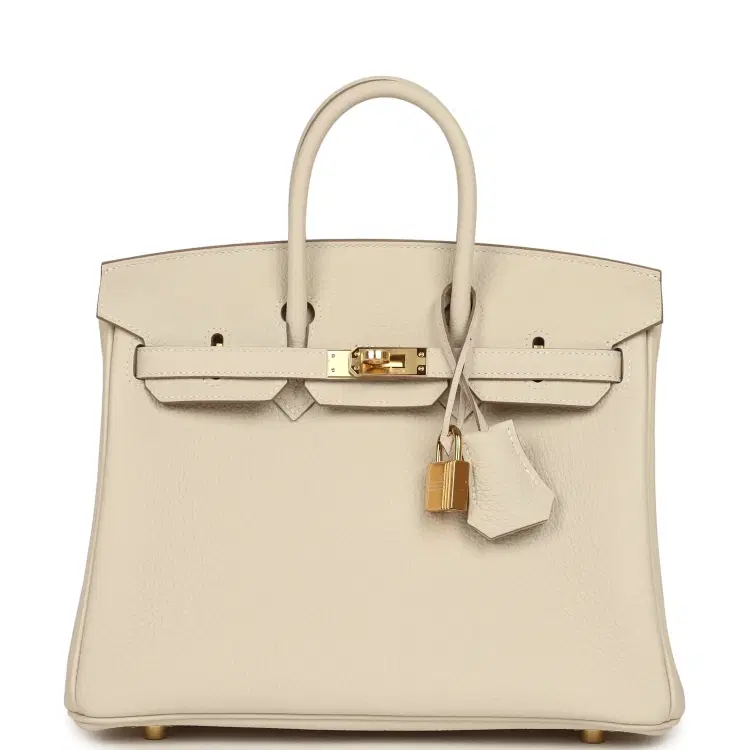 Hermes Birkin 25 Craie Togo Gold Hardware-Hover-Image