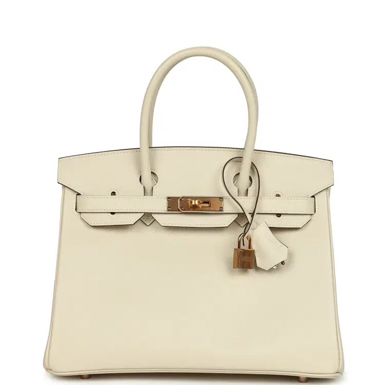 Pre-owned Hermes Special Order (HSS) Birkin 30 Craie Verso Epsom Rose Gold Hardware-Hover-Image