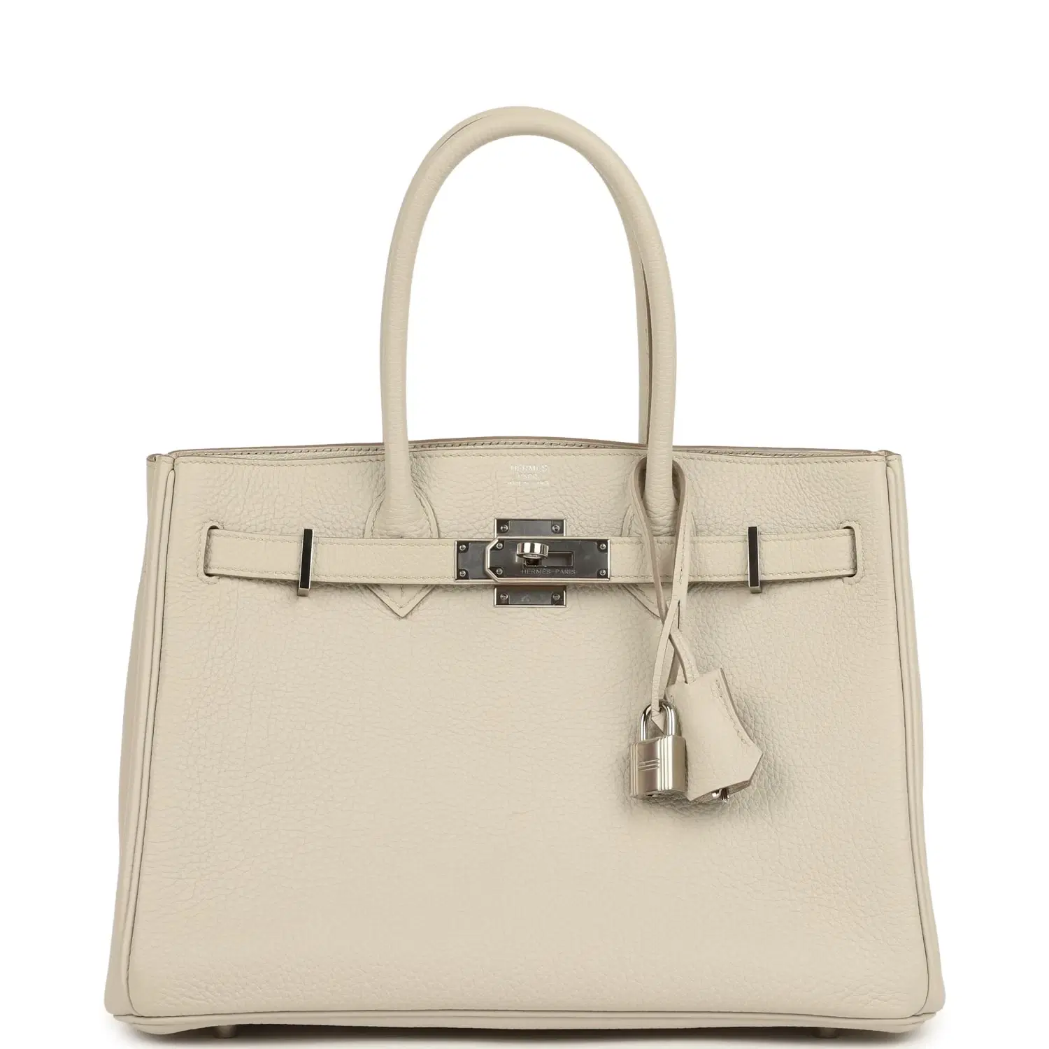 Pre-owned Hermes 3 en 1 Birkin 30 Beton Togo and Swift Palladium Hardware