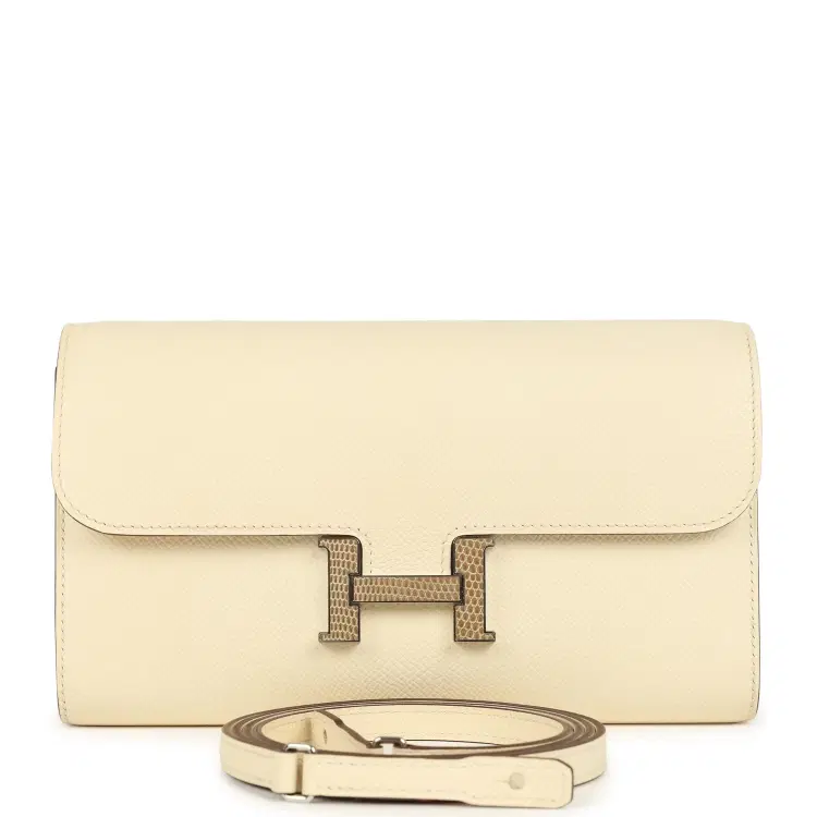 Pre-owned Hermes Constance Wallet To Go Nata Epsom Marquette Palladium Hardware-Hover-Image