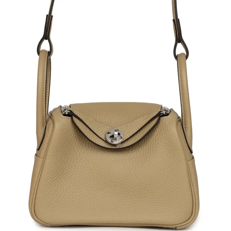 Hermes Mini Lindy II Trench Verso Clemence Palladium Hardware-Hover-Image