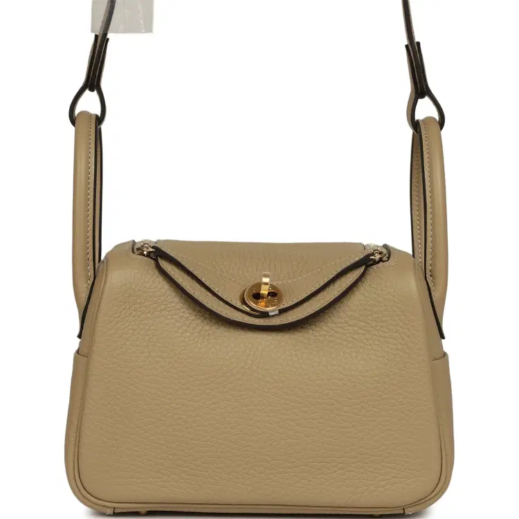Hermes Mini Lindy II Trench Verso Clemence Gold Hardware-Hover-Image