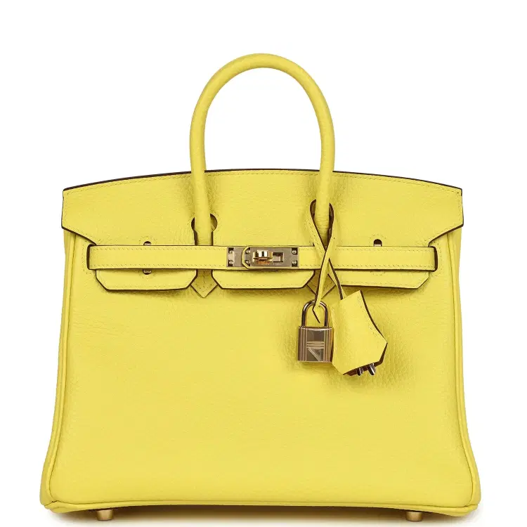 Hermes Special Order (HSS) Birkin 25 Lime Verso Clemence Permabrass Hardware-Hover-Image