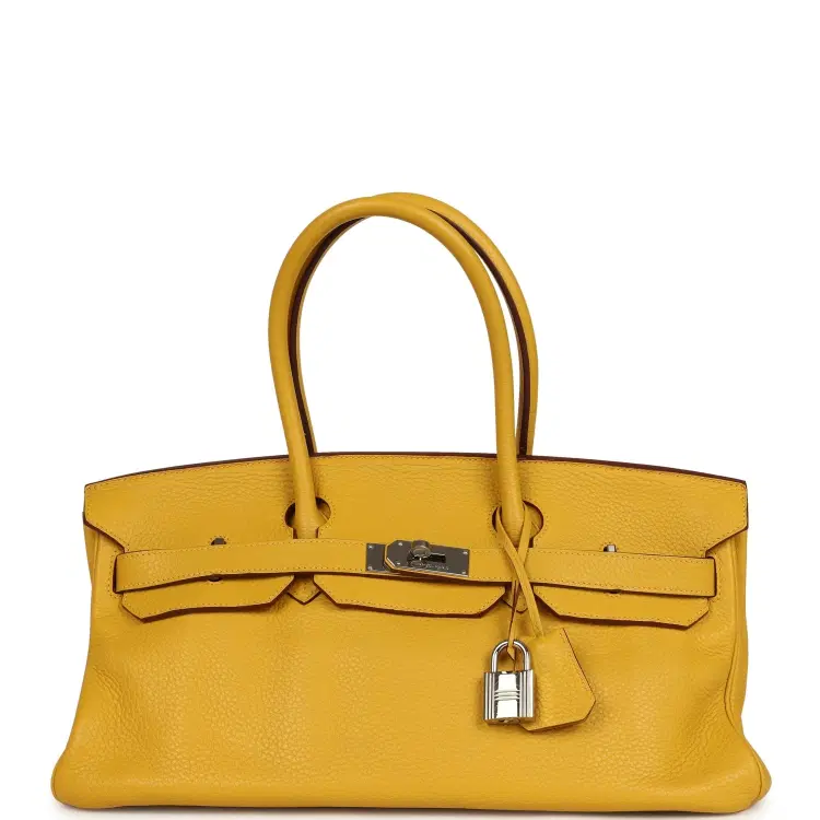 Vintage Hermes Shoulder Birkin 42 JPG Soleil Clemence Palladium Hardware-Hover-Image