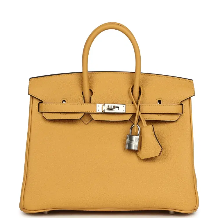 Hermes Birkin 25 Paille Togo Palladium Hardware-Hover-Image