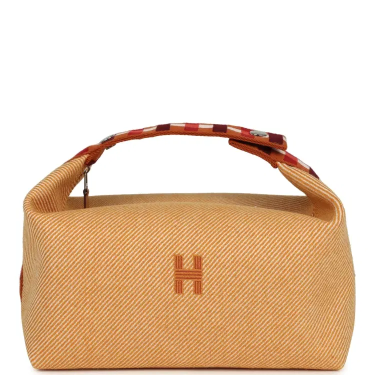 Hermes Bride A Brac Carre Case GM Fauve Merino Wool Palladium Hardware-Hover-Image