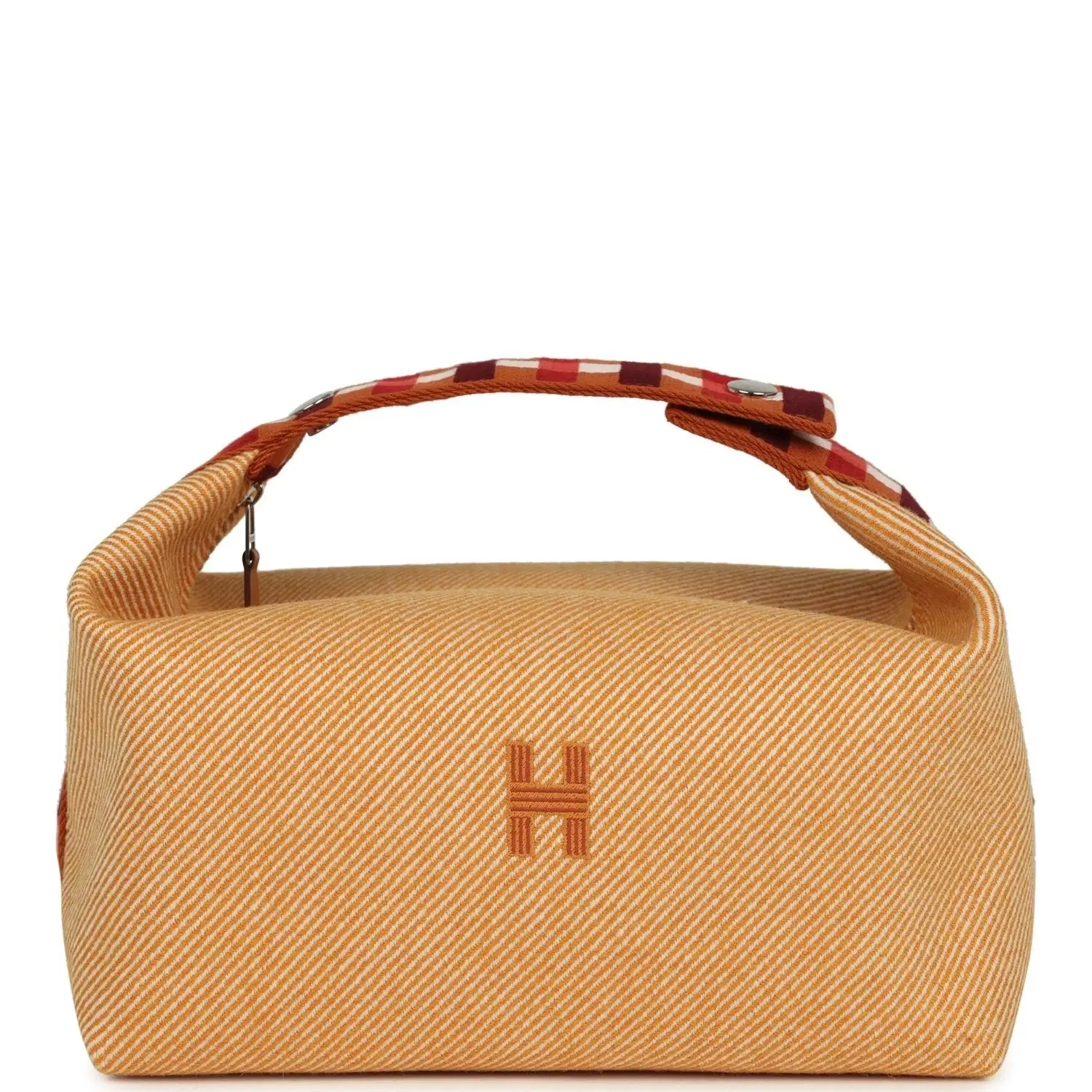 Hermes Bride A Brac Carre Case GM Fauve Merino Wool Palladium Hardware