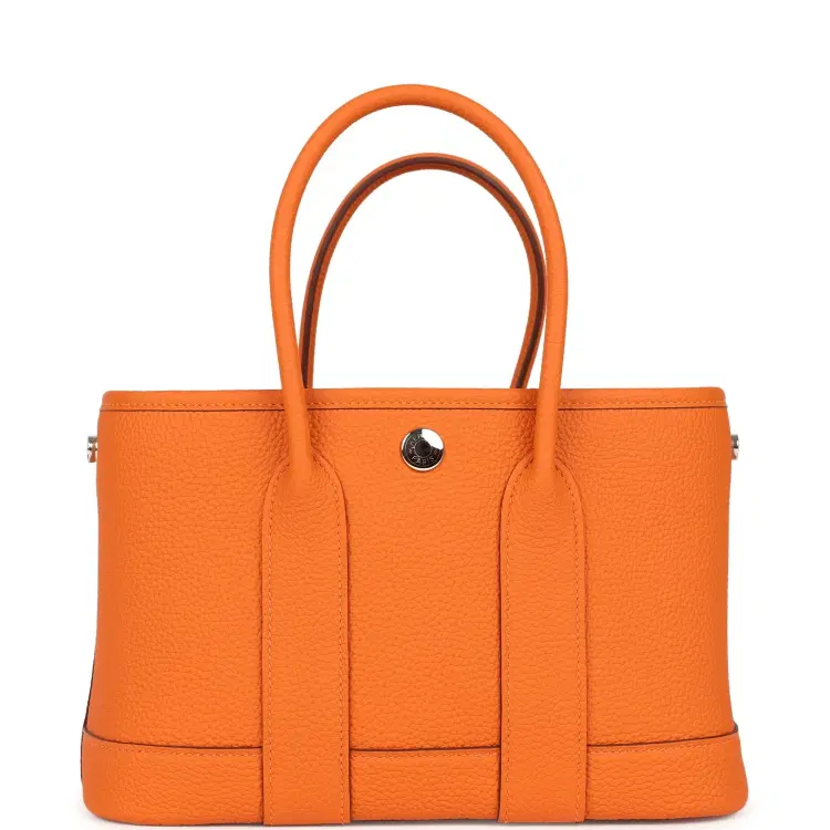 Hermes Garden Party Neo 23 Orange Togo Palladium Hardware-Hover-Image