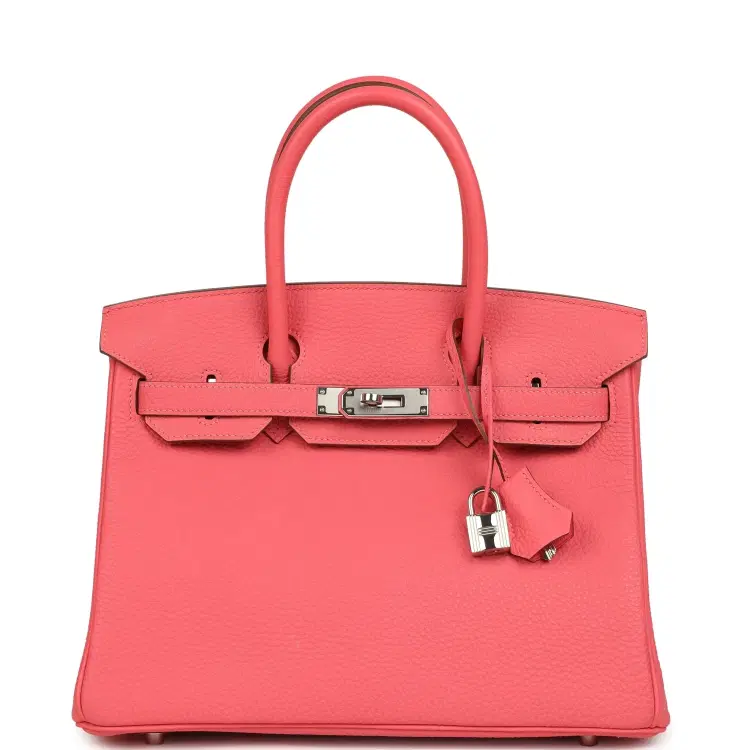 Pre-owned Hermes Birkin 30 Rose Lipstick Togo Palladium Hardware-Hover-Image