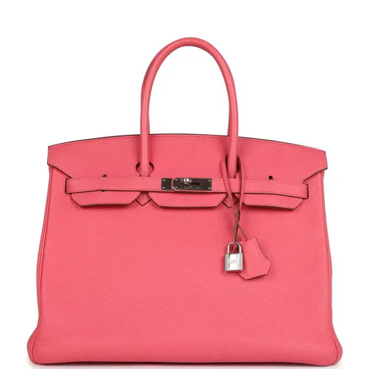Pre-owned Hermes Birkin 35 Rose Lipstick Togo Palladium Hardware-Hover-Image