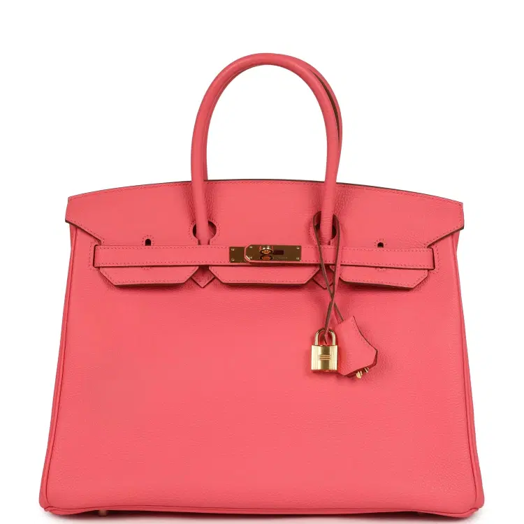 Pre-owned Hermes Birkin 35 Rose Lipstick Togo Gold Hardware-Hover-Image