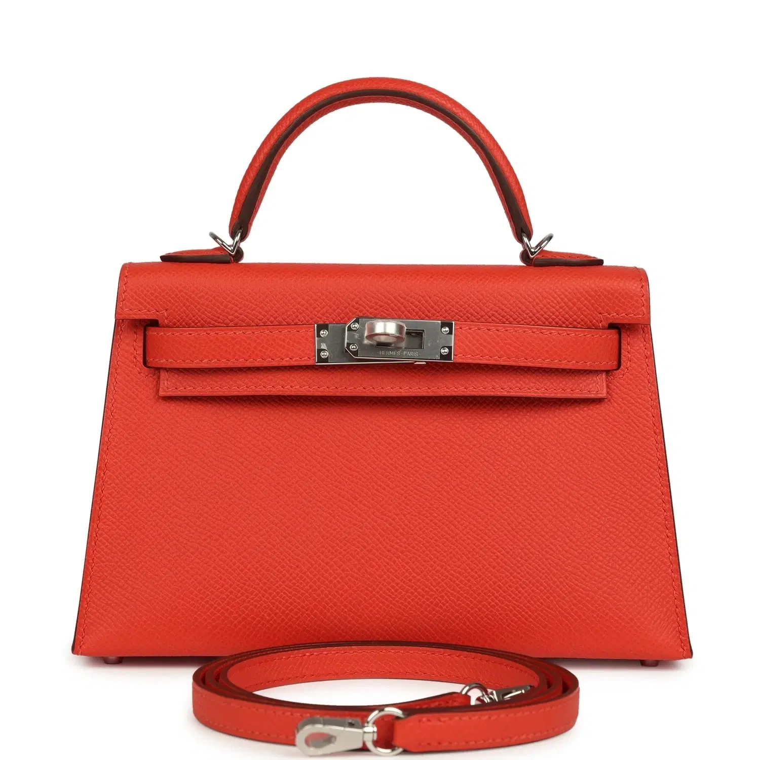 Hermes Kelly Sellier 20 Capucine Epsom Palladium Hardware