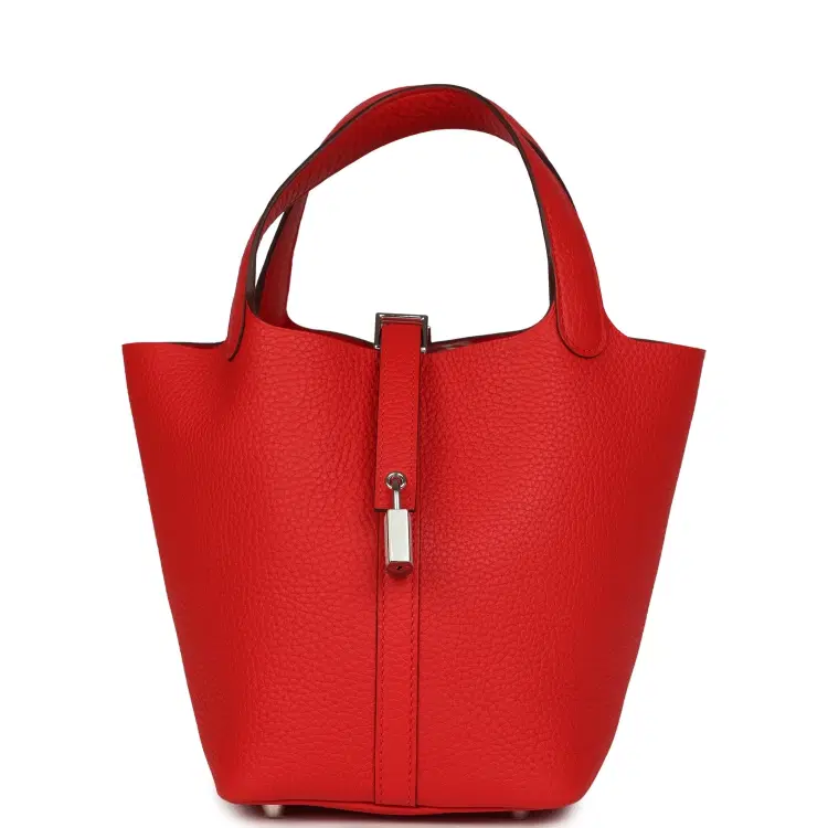 Hermes Picotin Lock 18 Rouge de Coeur Clemence Palladium Hardware-Hover-Image