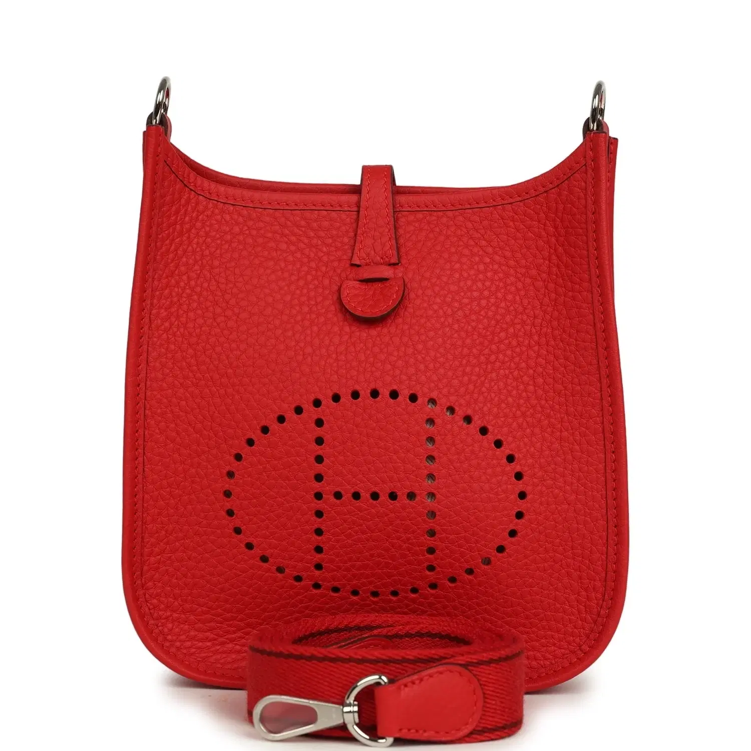 Hermes Evelyne TPM Rouge Radieux Clemence Palladium Hardware